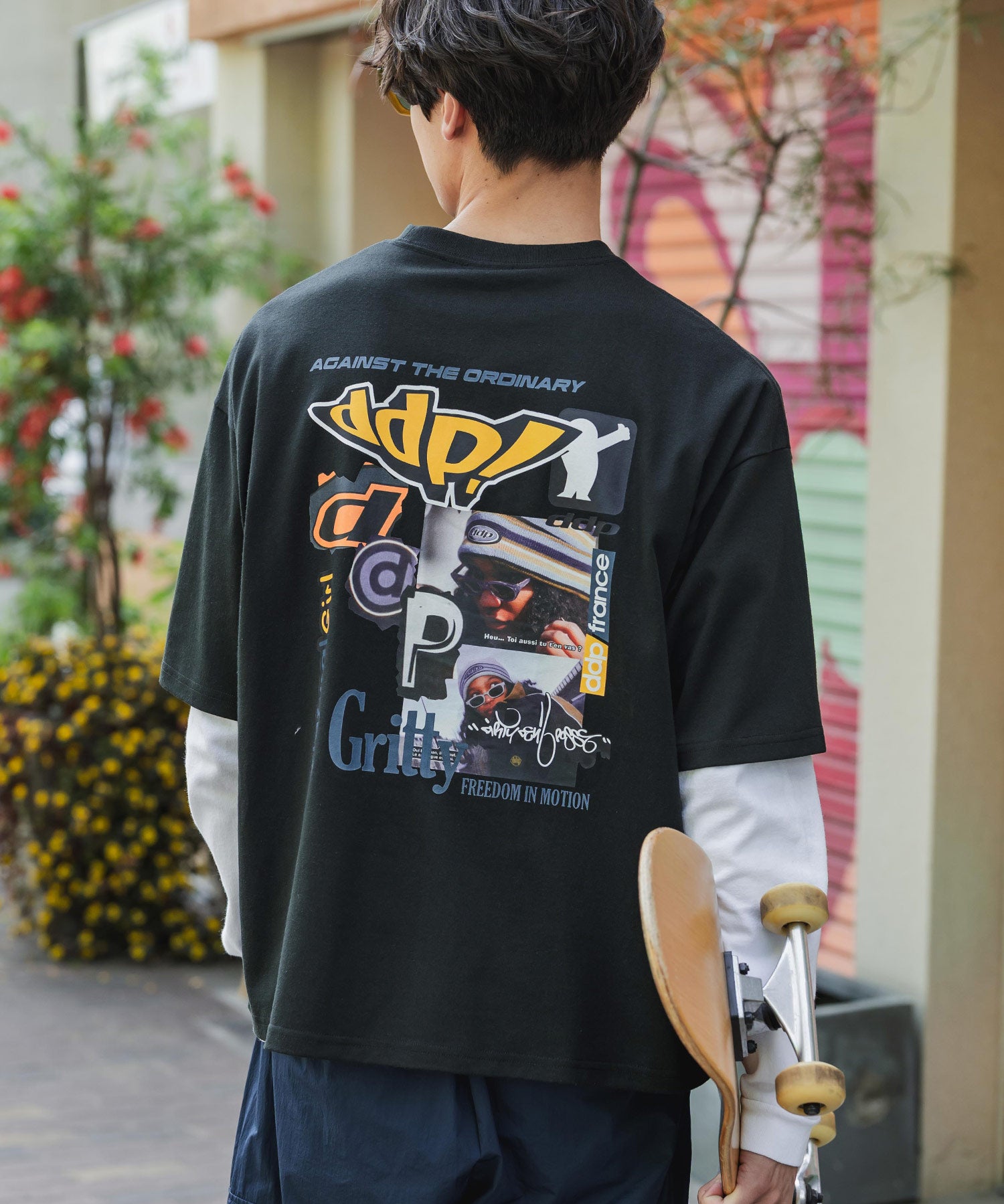 ddp別注コラボ オーバーサイズバックプリント半袖Tシャツ 15689