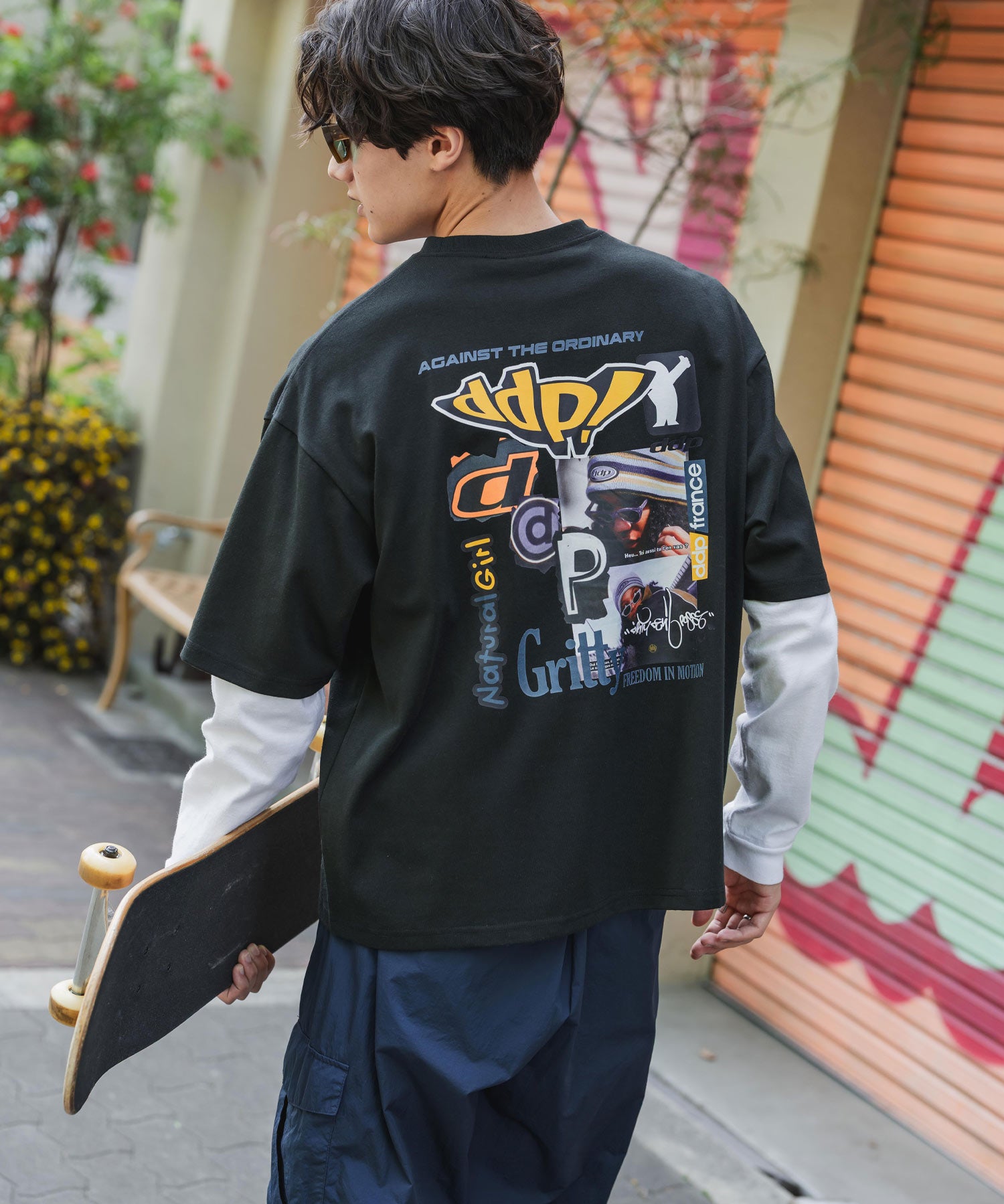 ddp別注コラボ オーバーサイズバックプリント半袖Tシャツ 15689