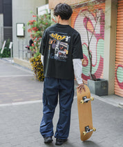 ddp別注コラボ オーバーサイズバックプリント半袖Tシャツ 15689