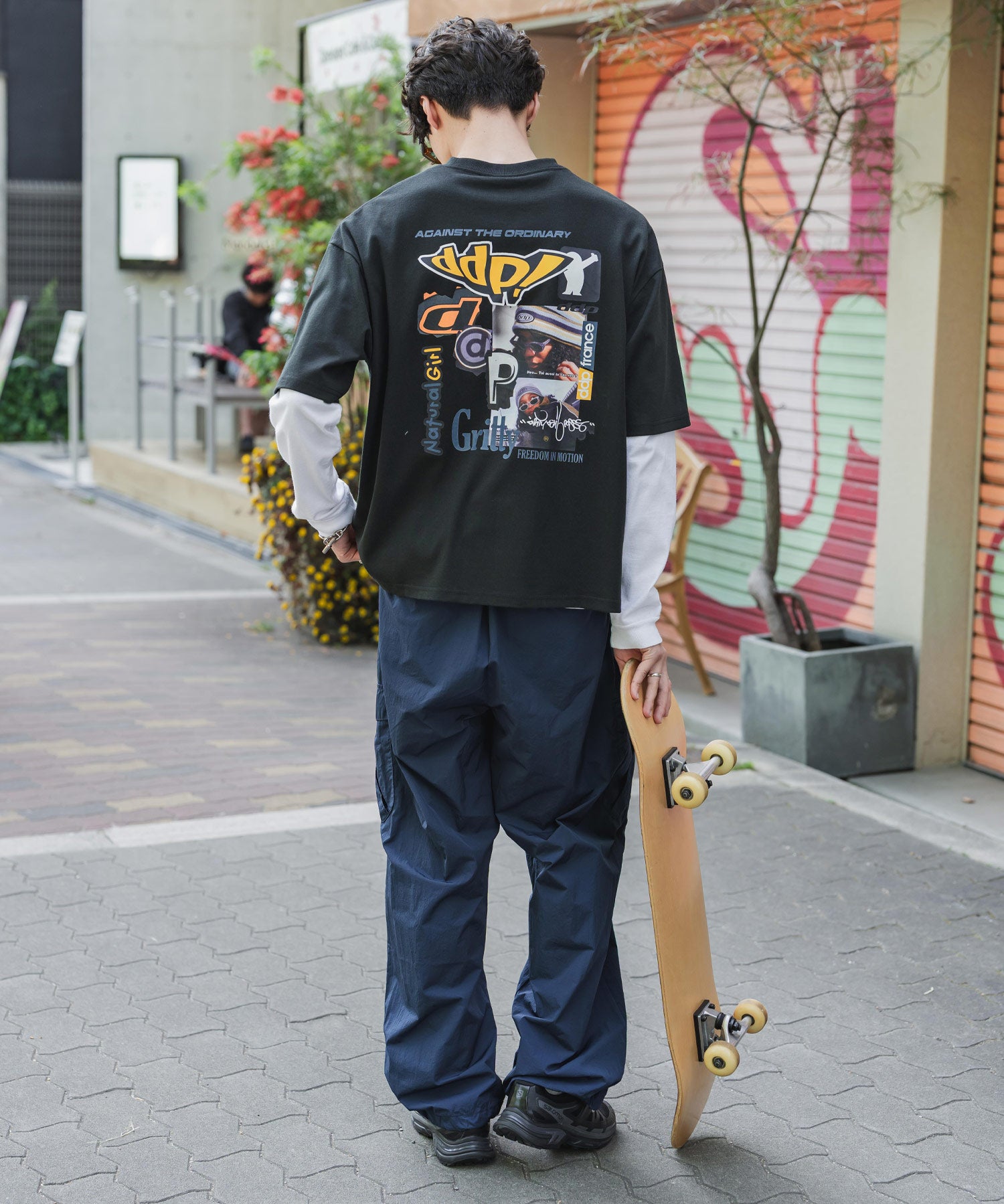 ddp別注コラボ オーバーサイズバックプリント半袖Tシャツ 15689