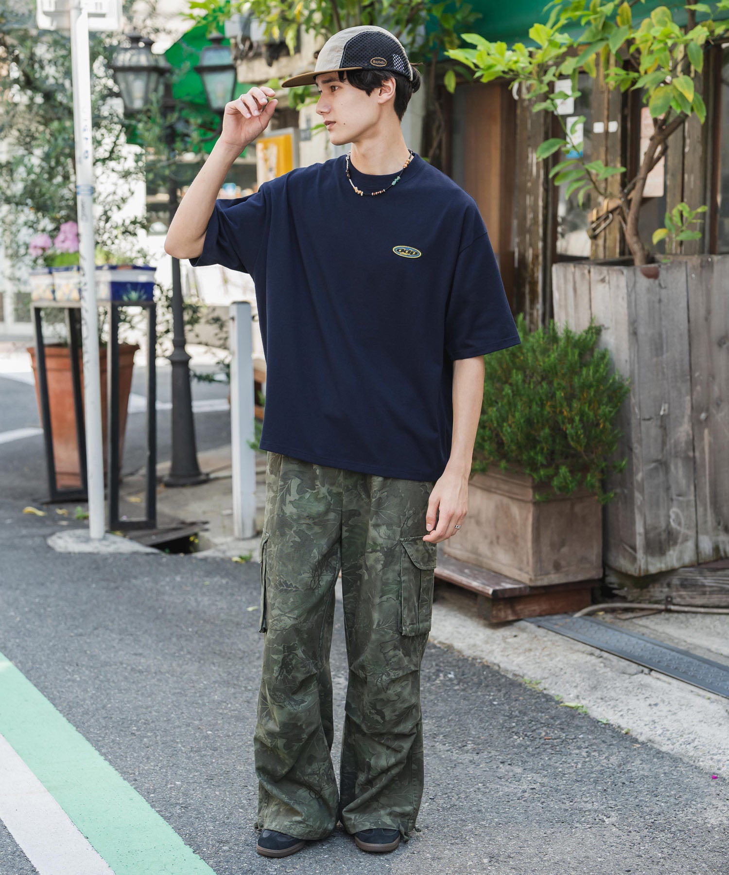 ddp別注コラボ オーバーサイズバックプリント半袖Tシャツ 15689