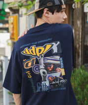ddp別注コラボ オーバーサイズバックプリント半袖Tシャツ 15689