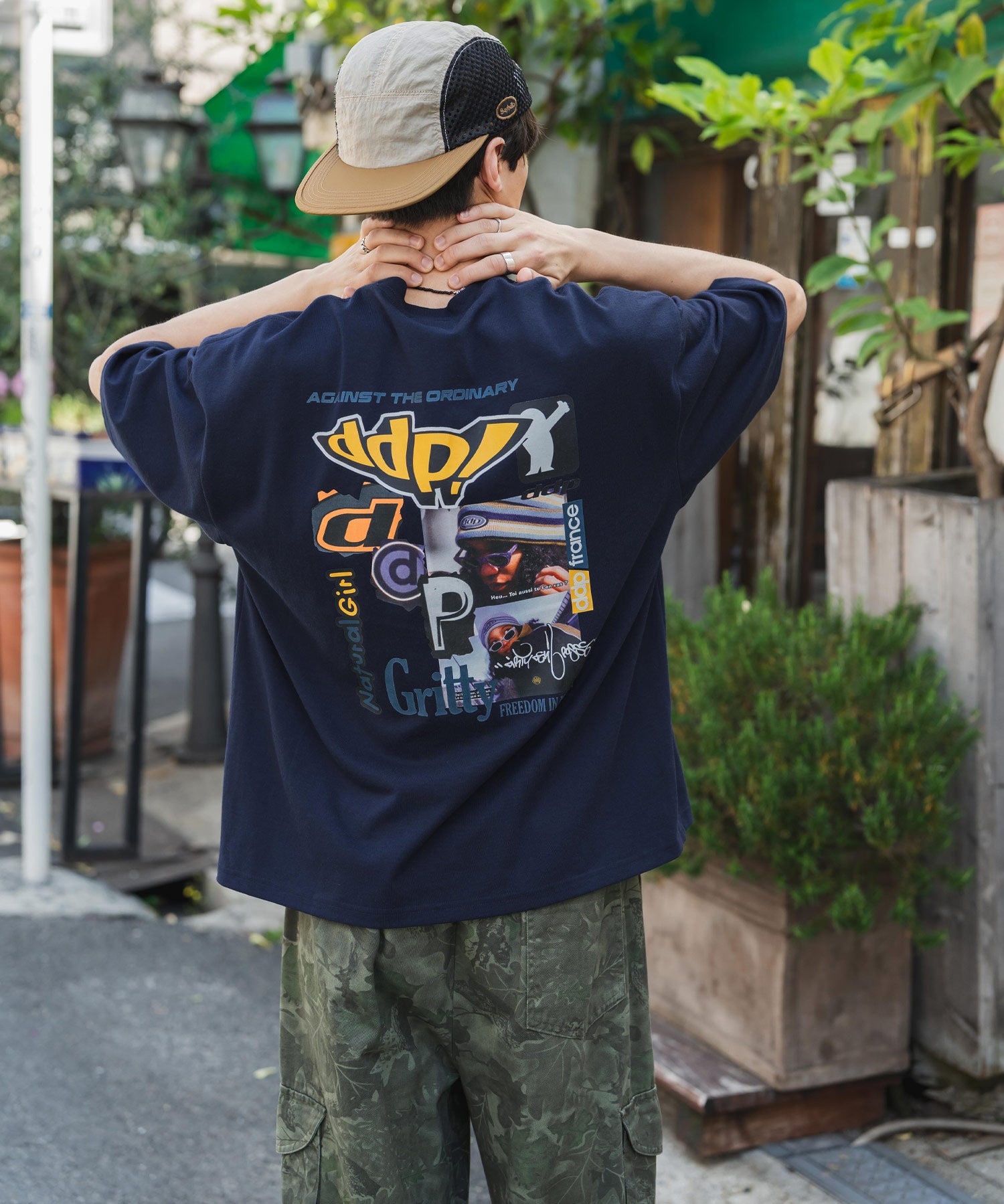 ddp別注コラボ オーバーサイズバックプリント半袖Tシャツ 15689
