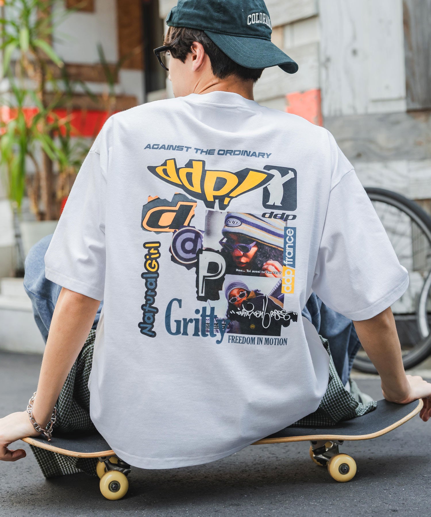 ddp別注コラボ オーバーサイズバックプリント半袖Tシャツ 15689