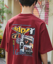 ddp別注コラボ オーバーサイズバックプリント半袖Tシャツ 15689