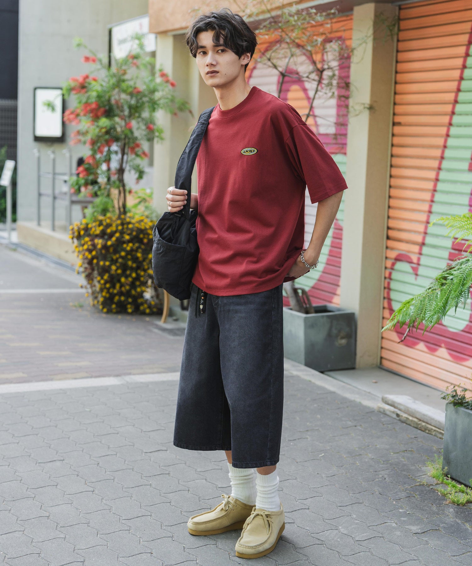 ddp別注コラボ オーバーサイズバックプリント半袖Tシャツ 15689