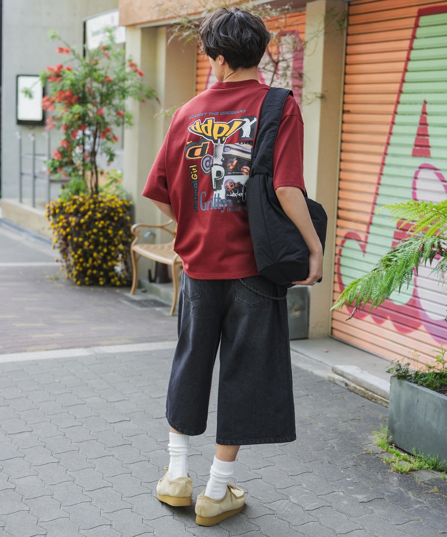 ddp別注コラボ オーバーサイズバックプリント半袖Tシャツ 15689