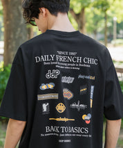 ddp別注コラボ オーバーサイズバックプリント半袖Tシャツ 15689