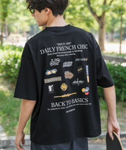 ddp別注コラボ オーバーサイズバックプリント半袖Tシャツ 15689