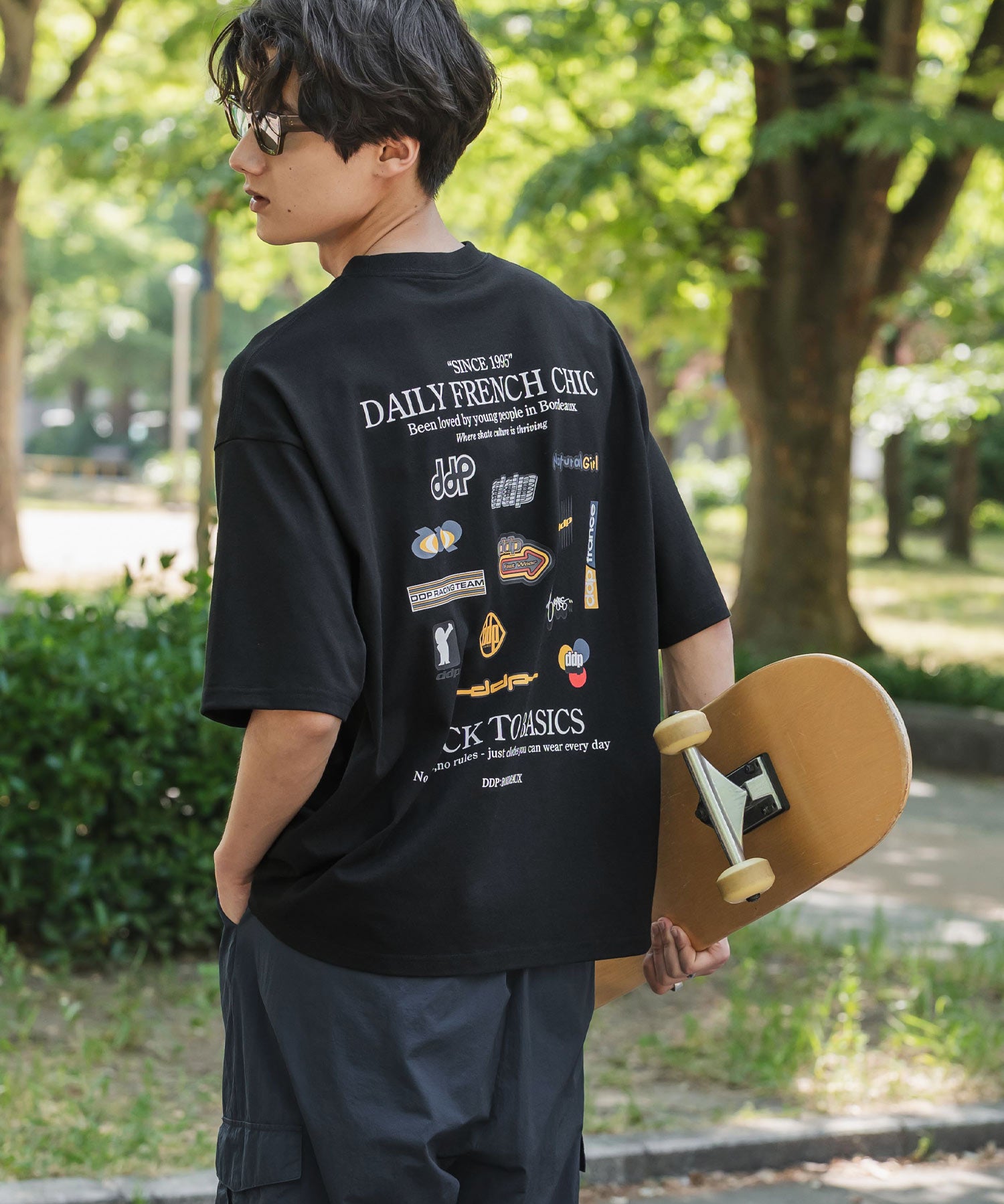 ddp別注コラボ オーバーサイズバックプリント半袖Tシャツ 15689