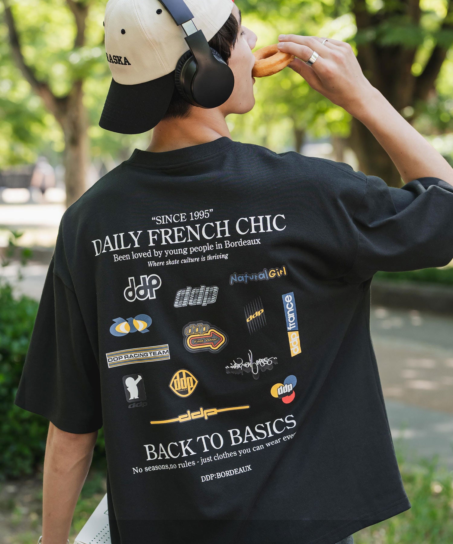 ddp別注コラボ オーバーサイズバックプリント半袖Tシャツ 15689