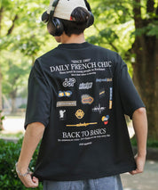 ddp別注コラボ オーバーサイズバックプリント半袖Tシャツ 15689