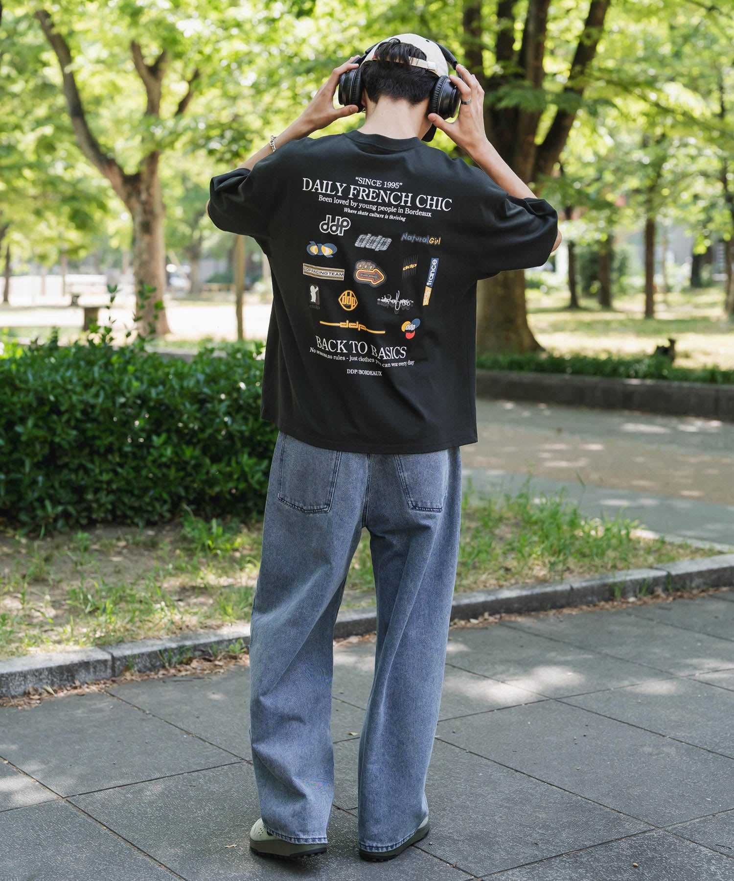 ddp別注コラボ オーバーサイズバックプリント半袖Tシャツ 15689