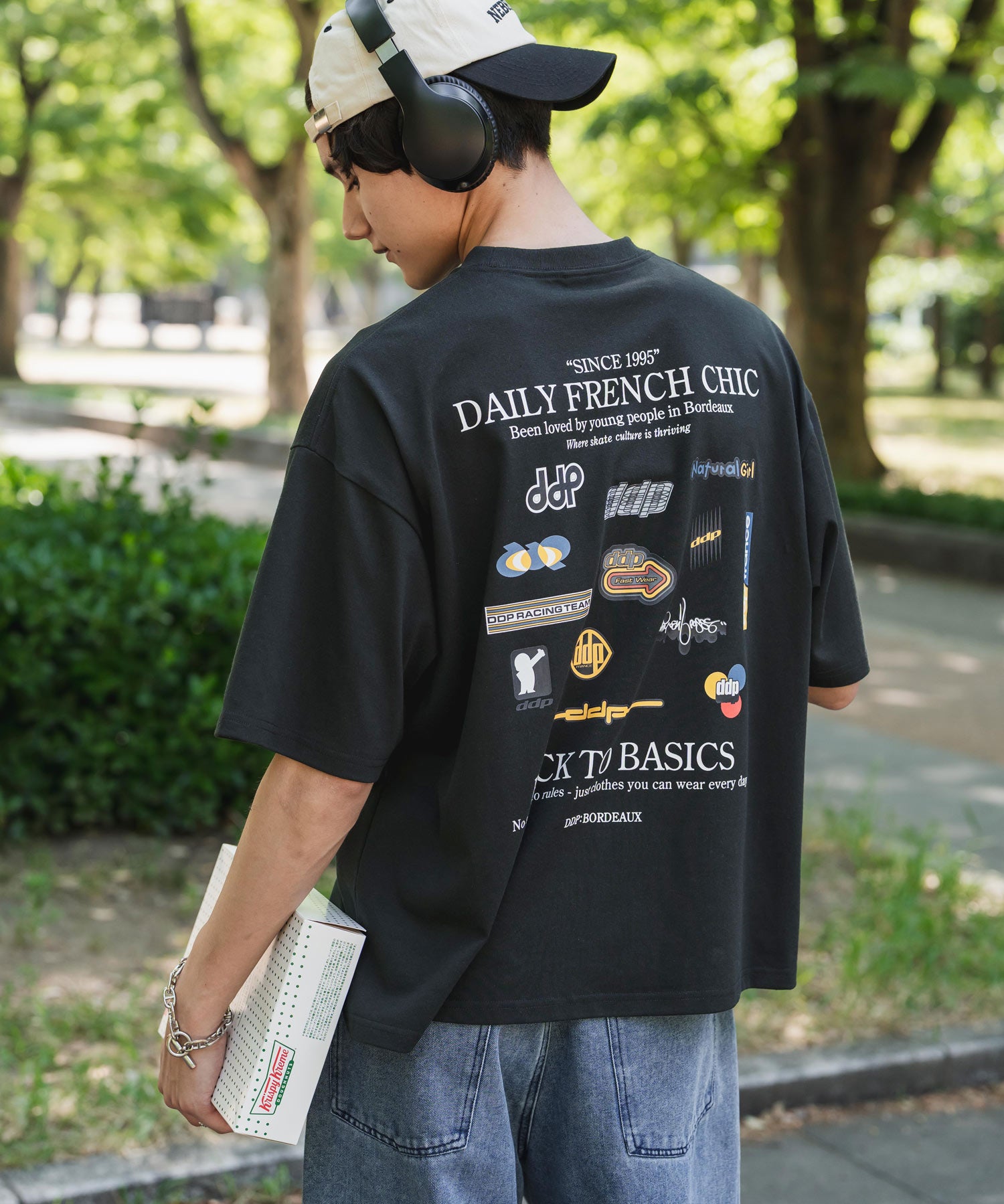 ddp別注コラボ オーバーサイズバックプリント半袖Tシャツ 15689