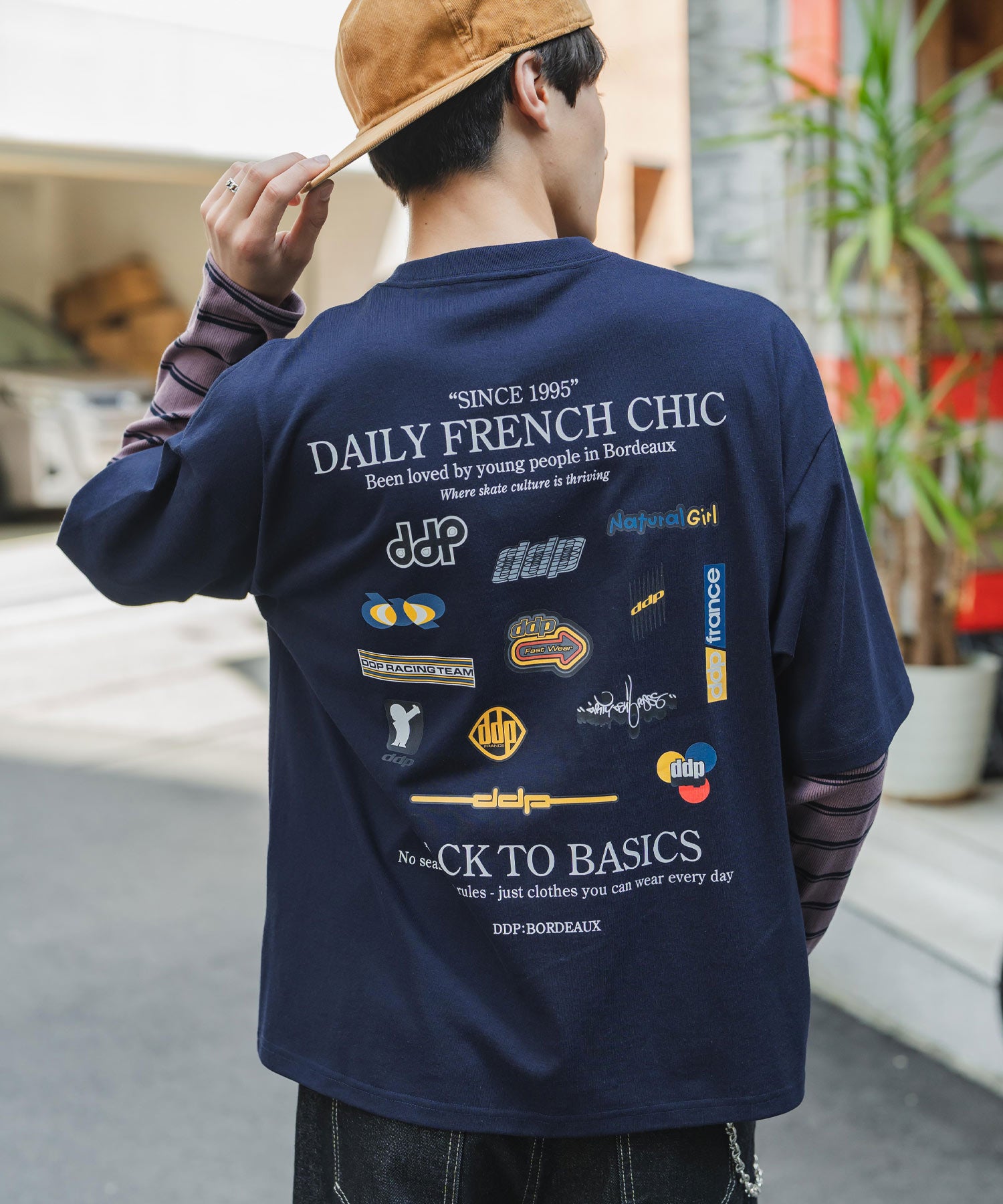 ddp別注コラボ オーバーサイズバックプリント半袖Tシャツ 15689