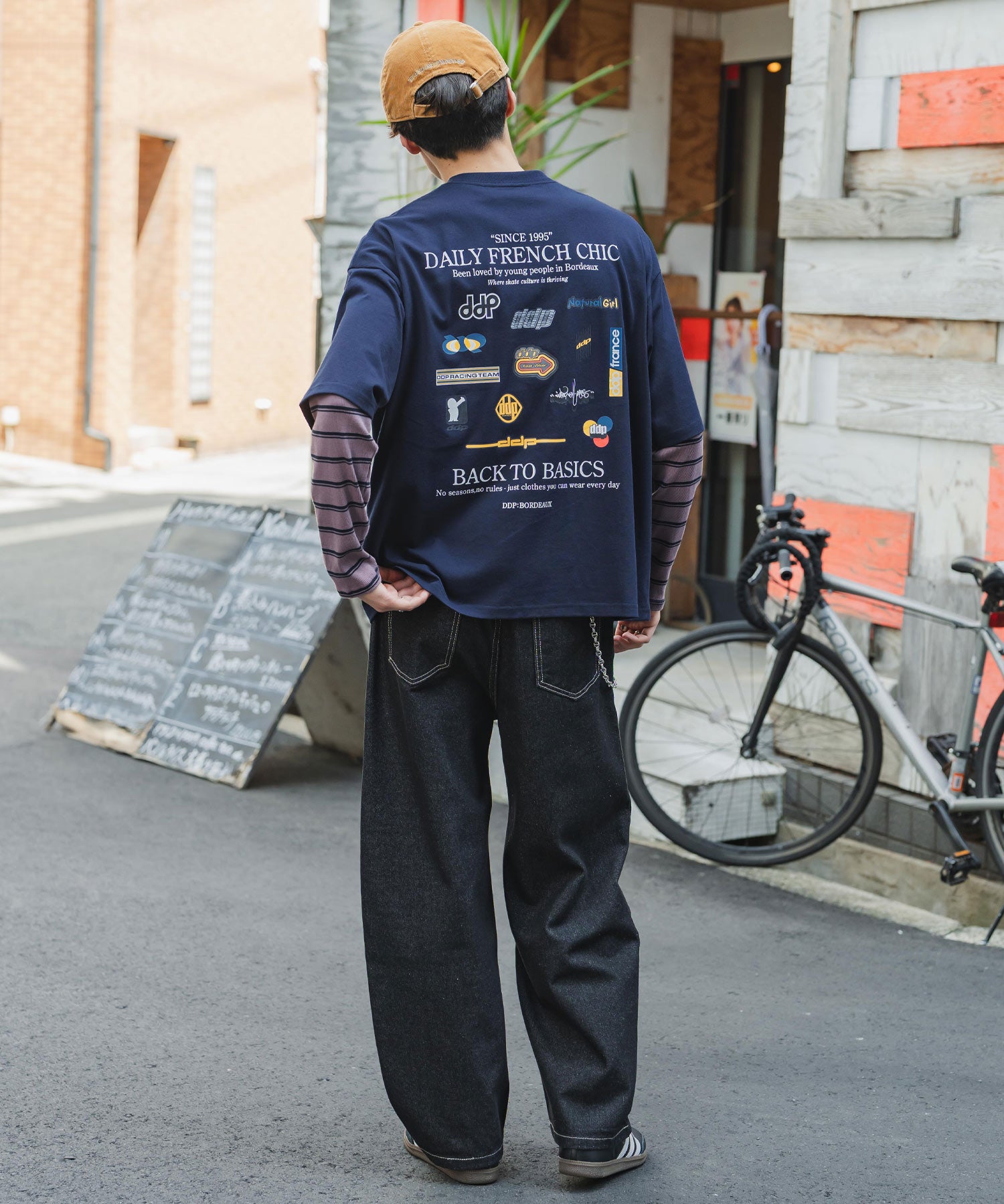 ddp別注コラボ オーバーサイズバックプリント半袖Tシャツ 15689
