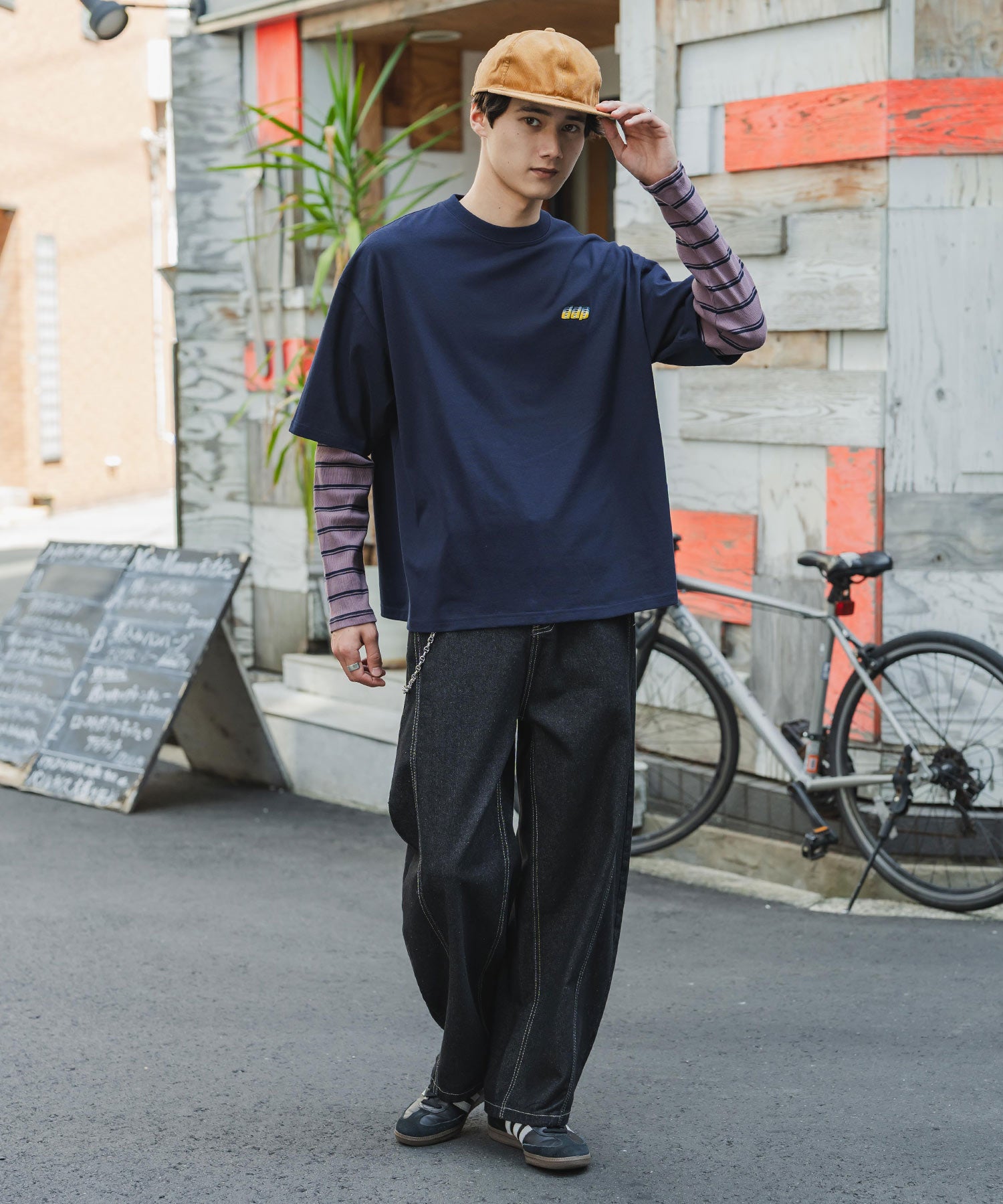 ddp別注コラボ オーバーサイズバックプリント半袖Tシャツ 15689