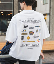 ddp別注コラボ オーバーサイズバックプリント半袖Tシャツ 15689