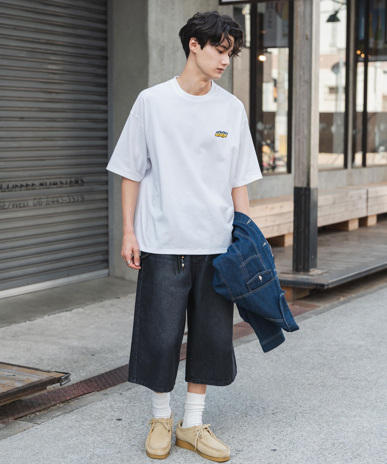ddp別注コラボ オーバーサイズバックプリント半袖Tシャツ 15689