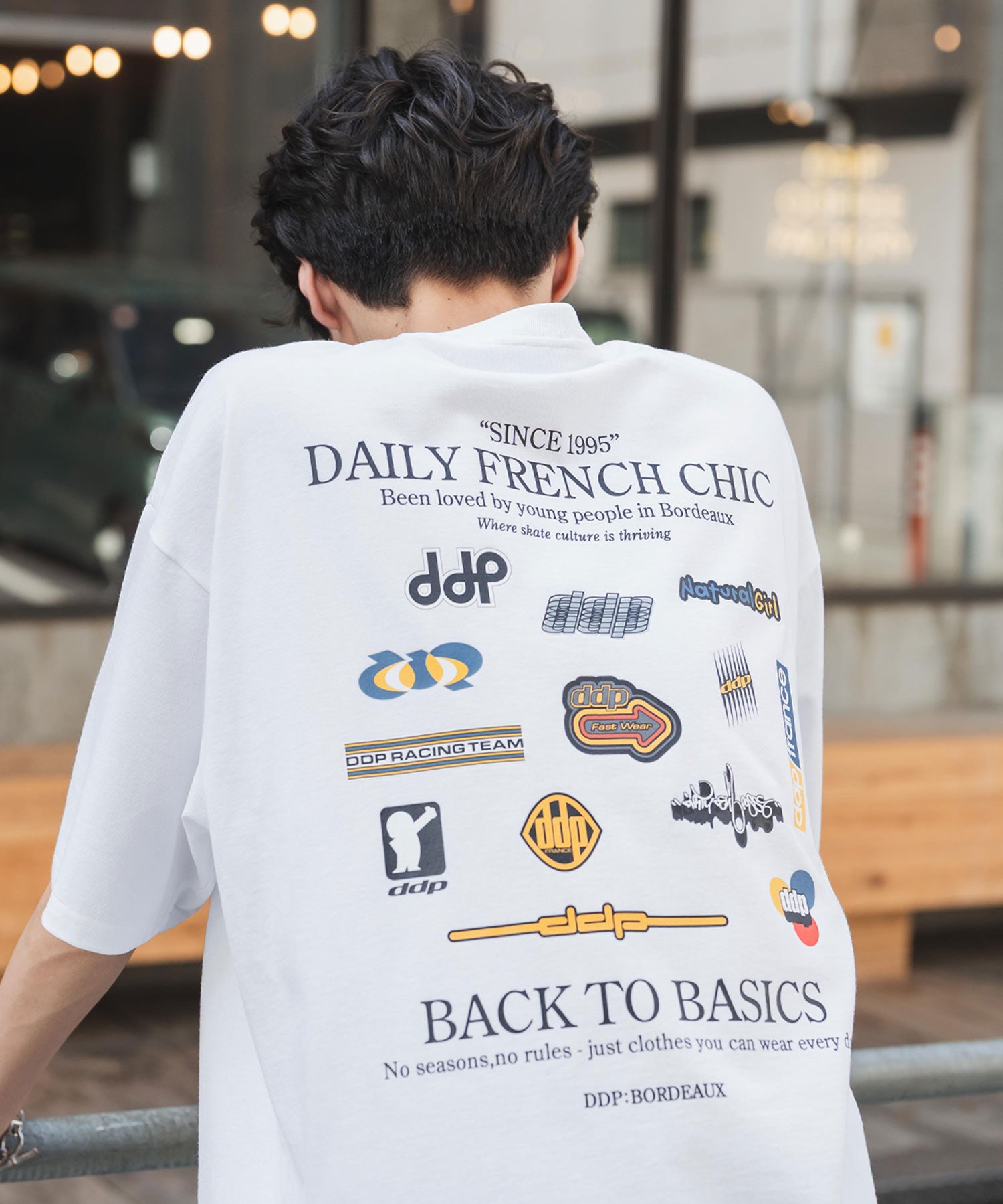 ddp別注コラボ オーバーサイズバックプリント半袖Tシャツ 15689