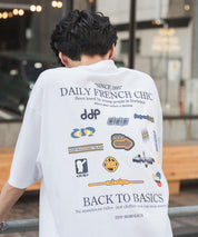 ddp別注コラボ オーバーサイズバックプリント半袖Tシャツ 15689