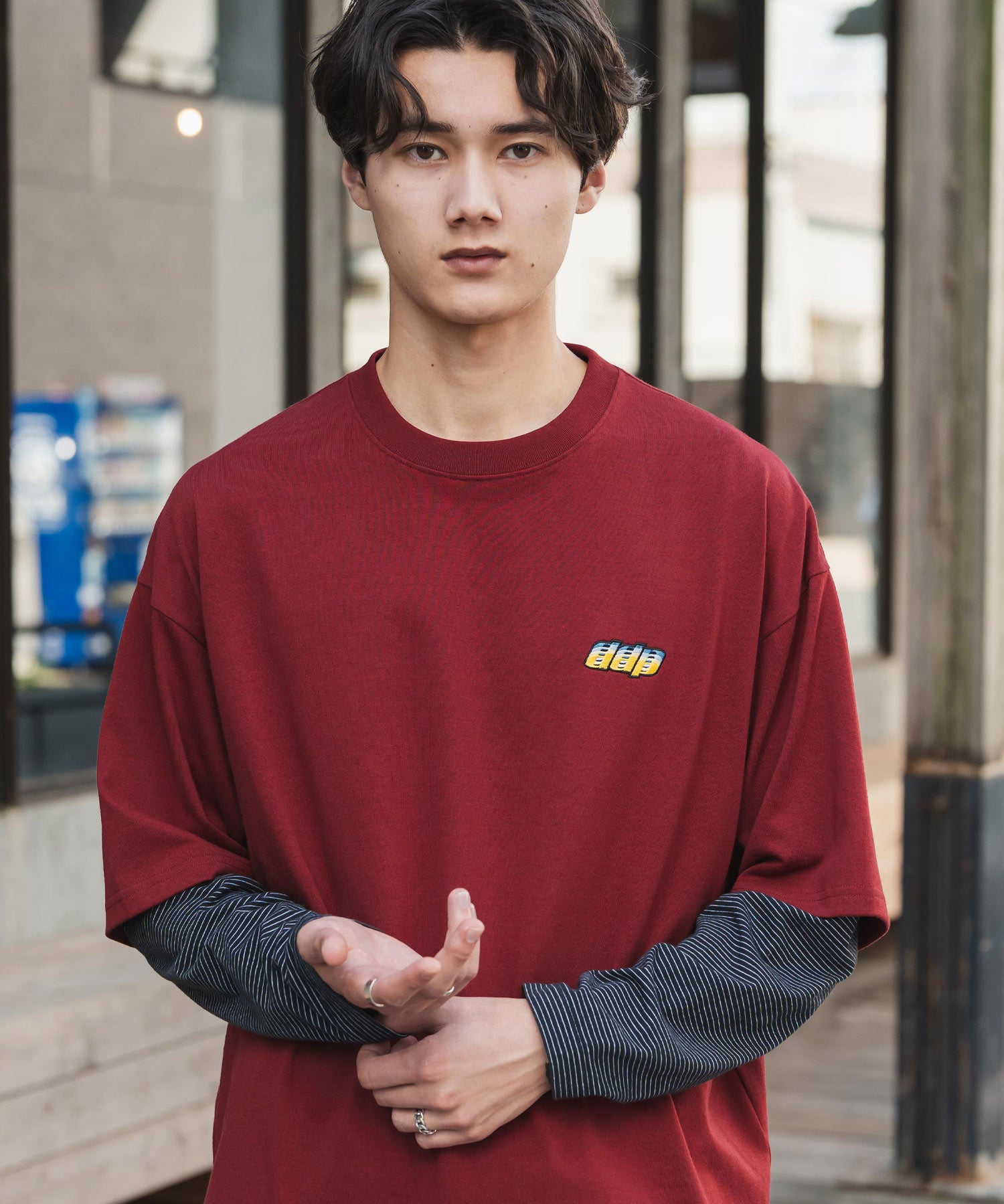 ddp別注コラボ オーバーサイズバックプリント半袖Tシャツ 15689