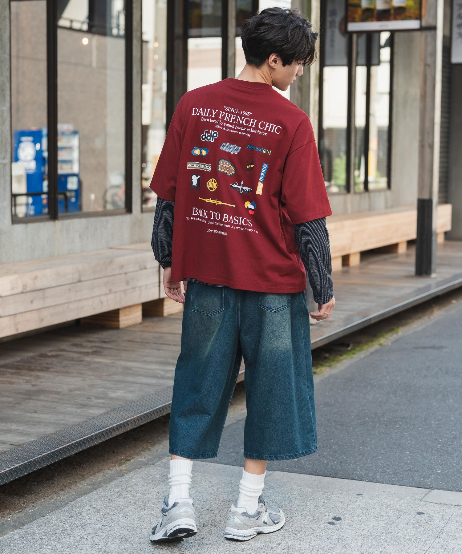 ddp別注コラボ オーバーサイズバックプリント半袖Tシャツ 15689