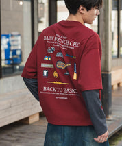 ddp別注コラボ オーバーサイズバックプリント半袖Tシャツ 15689