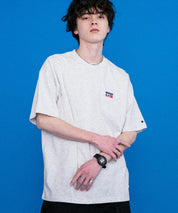 CONVERSE コンバース 天竺プレートロゴ半袖クルーネックTシャツ/ハーフスリーブカットソー 15723