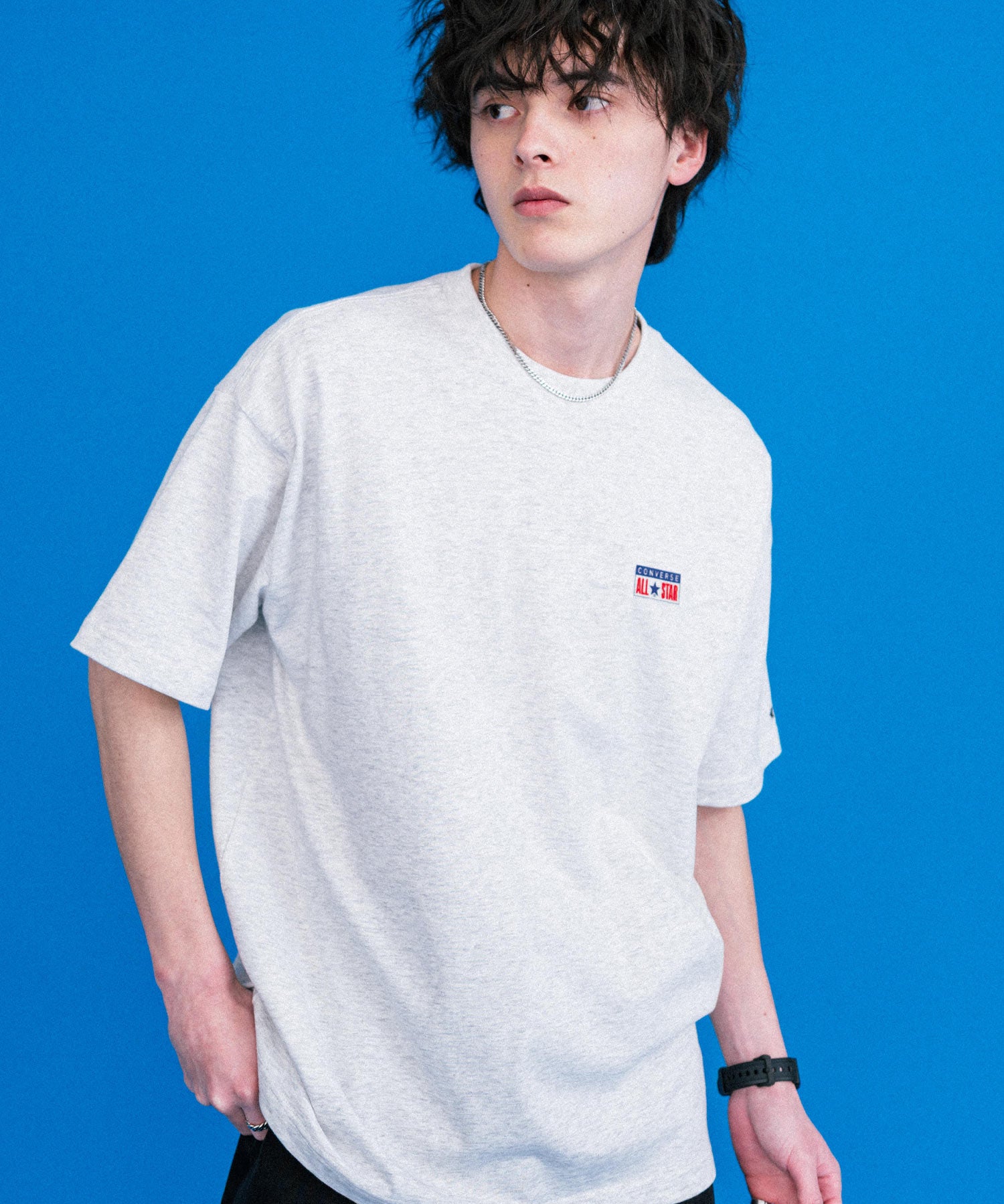 CONVERSE コンバース 天竺プレートロゴ半袖クルーネックTシャツ/ハーフスリーブカットソー 15723