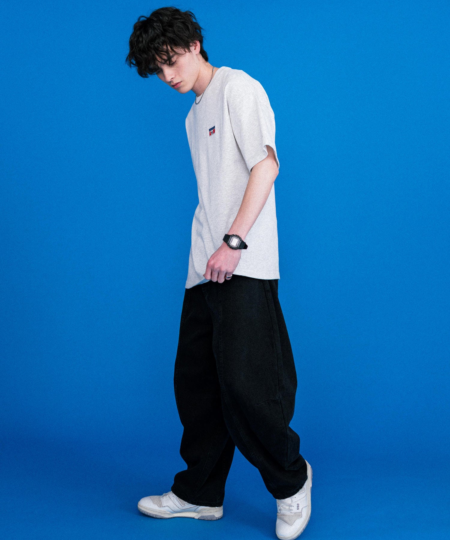 CONVERSE コンバース 天竺プレートロゴ半袖クルーネックTシャツ/ハーフスリーブカットソー 15723