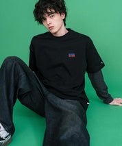 CONVERSE コンバース 天竺プレートロゴ半袖クルーネックTシャツ/ハーフスリーブカットソー 15723