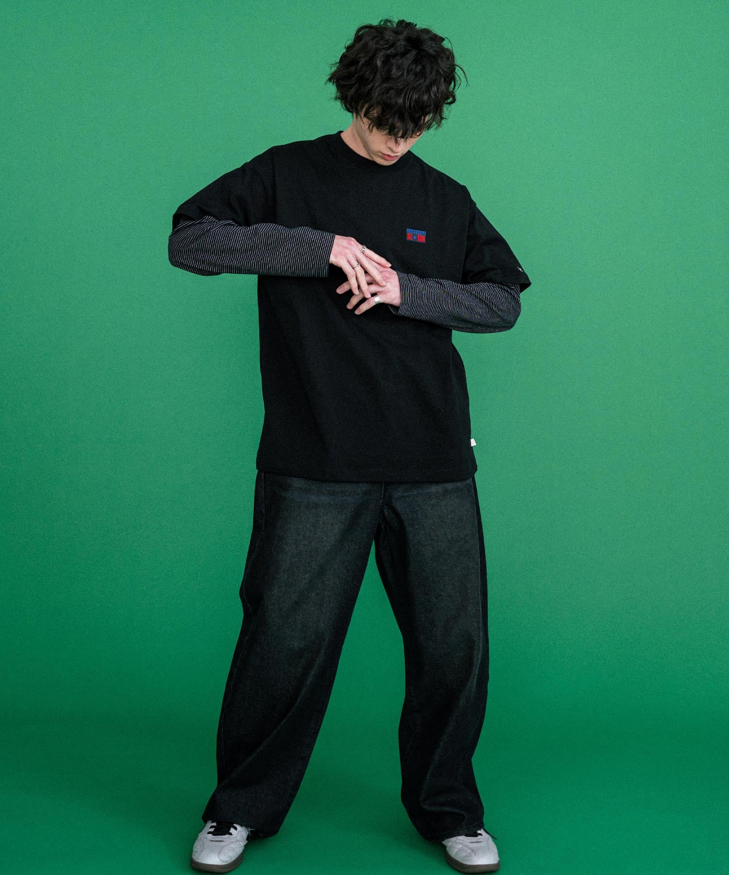 CONVERSE コンバース 天竺プレートロゴ半袖クルーネックTシャツ/ハーフスリーブカットソー 15723