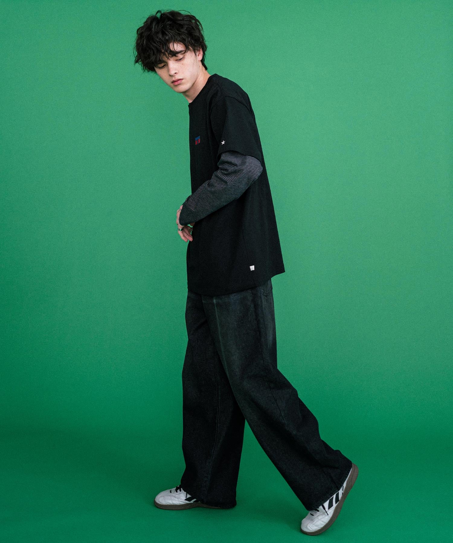 CONVERSE コンバース 天竺プレートロゴ半袖クルーネックTシャツ/ハーフスリーブカットソー 15723