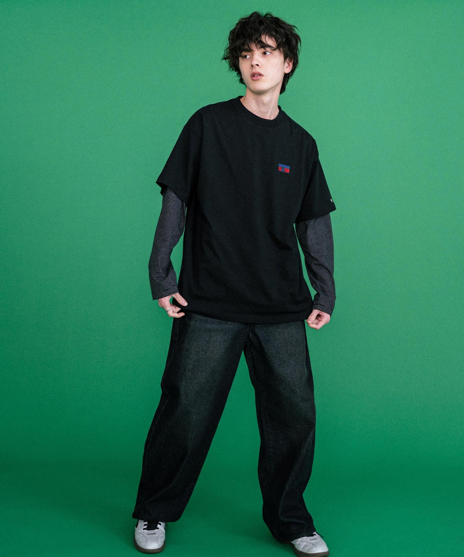 CONVERSE コンバース 天竺プレートロゴ半袖クルーネックTシャツ/ハーフスリーブカットソー 15723