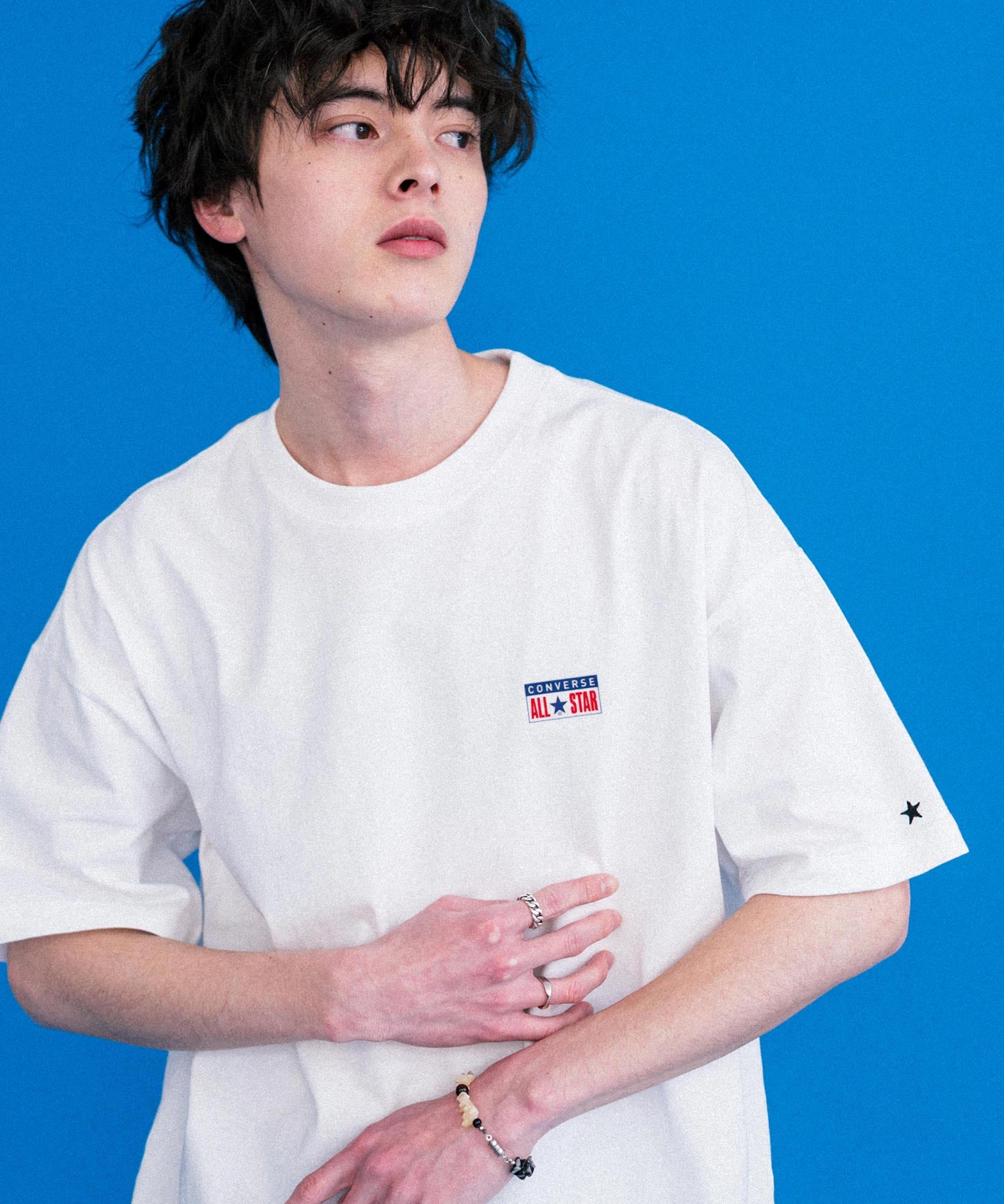 CONVERSE コンバース 天竺プレートロゴ半袖クルーネックTシャツ/ハーフスリーブカットソー 15723