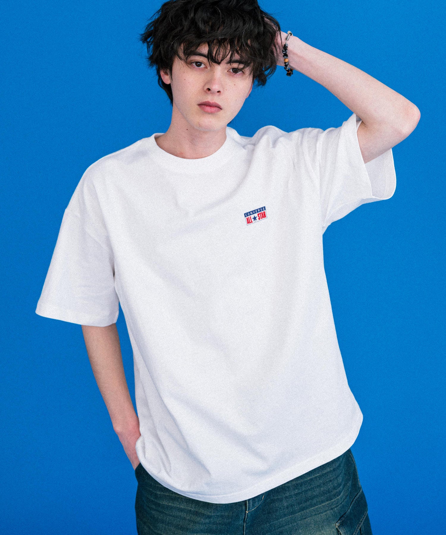 CONVERSE コンバース 天竺プレートロゴ半袖クルーネックTシャツ/ハーフスリーブカットソー 15723