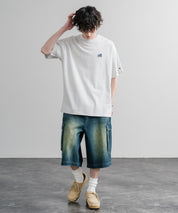 CONVERSE コンバース オーバーサイズフライスシューズエンブレム刺繍半袖ロゴTシャツ 15724