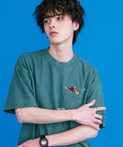 CONVERSE コンバース オーバーサイズフライスシューズエンブレム刺繍胸ポケット付きクルーネック半袖Tシャツ 15725