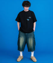 CONVERSE コンバース オーバーサイズフライスシューズエンブレム刺繍胸ポケット付きクルーネック半袖Tシャツ 15725