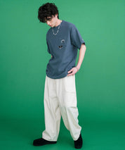 CONVERSE コンバース オーバーサイズフライスシューズエンブレム刺繍胸ポケット付きクルーネック半袖Tシャツ 15725