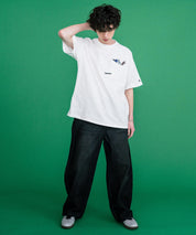 CONVERSE コンバース オーバーサイズフライスシューズエンブレム刺繍胸ポケット付きクルーネック半袖Tシャツ 15725