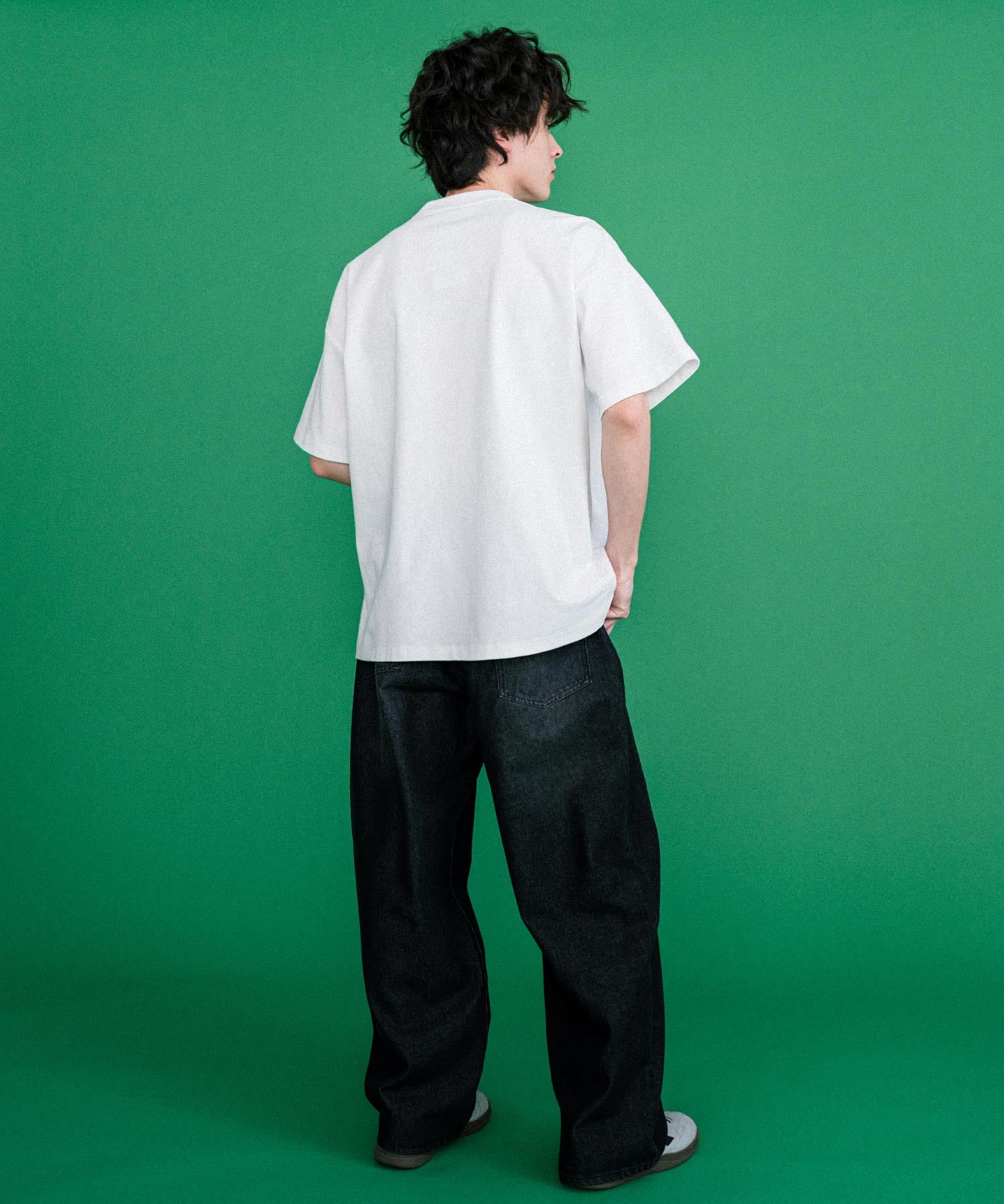 CONVERSE コンバース オーバーサイズフライスシューズエンブレム刺繍胸ポケット付きクルーネック半袖Tシャツ 15725