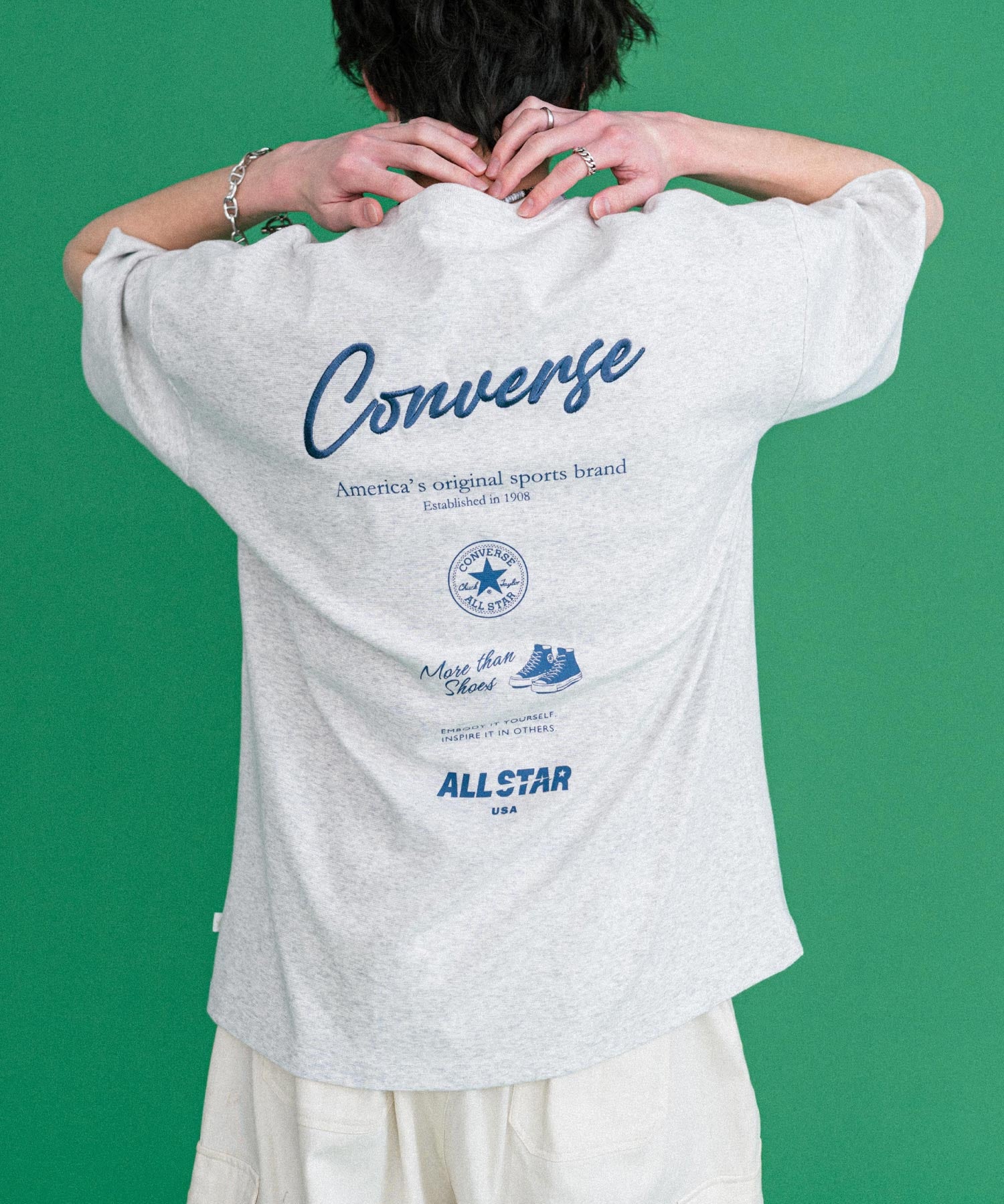 CONVERSE コンバース オーバーサイズフライスバックグラフィッククルーネック半袖Tシャツ 15726