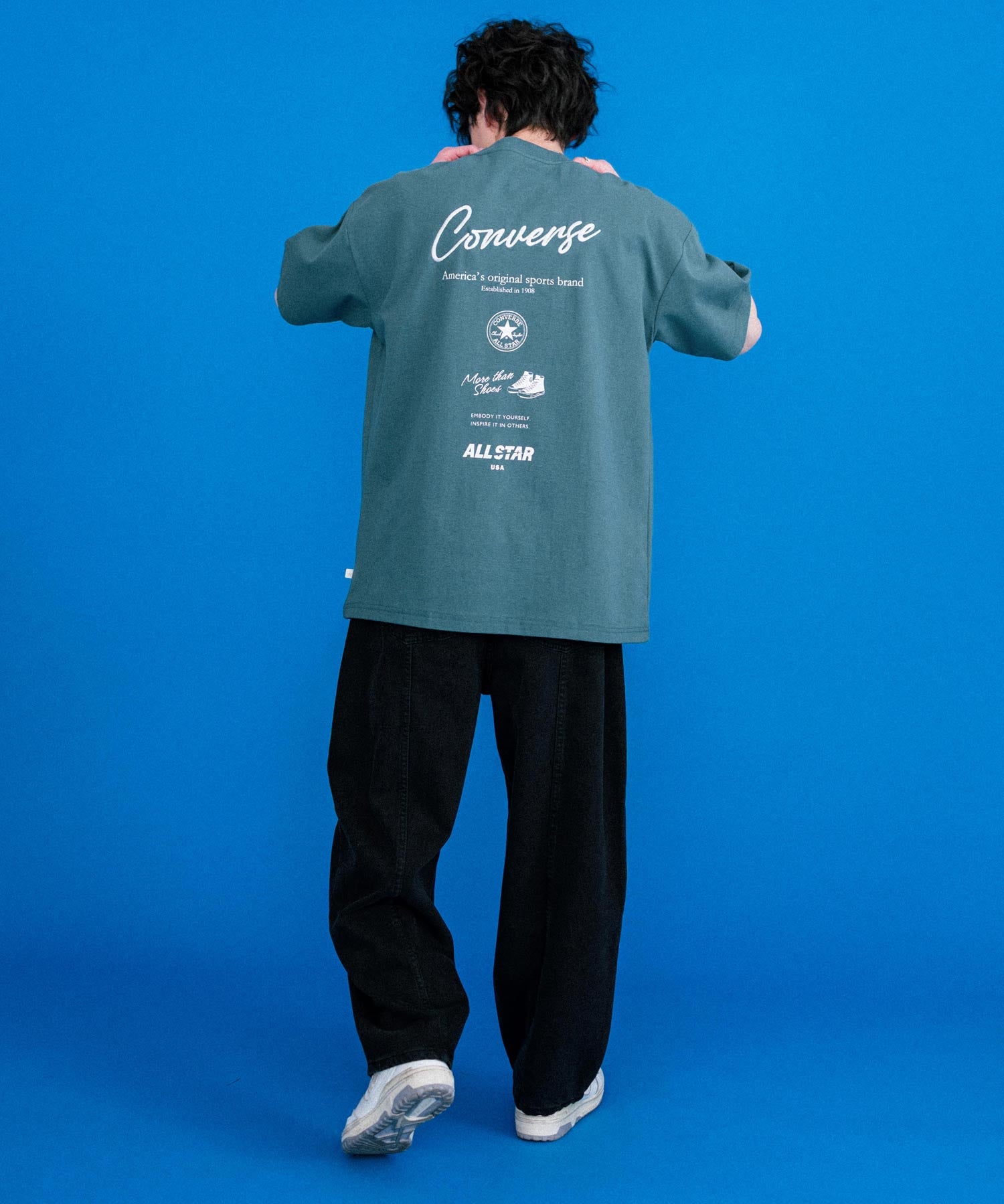 CONVERSE コンバース オーバーサイズフライスバックグラフィッククルーネック半袖Tシャツ 15726