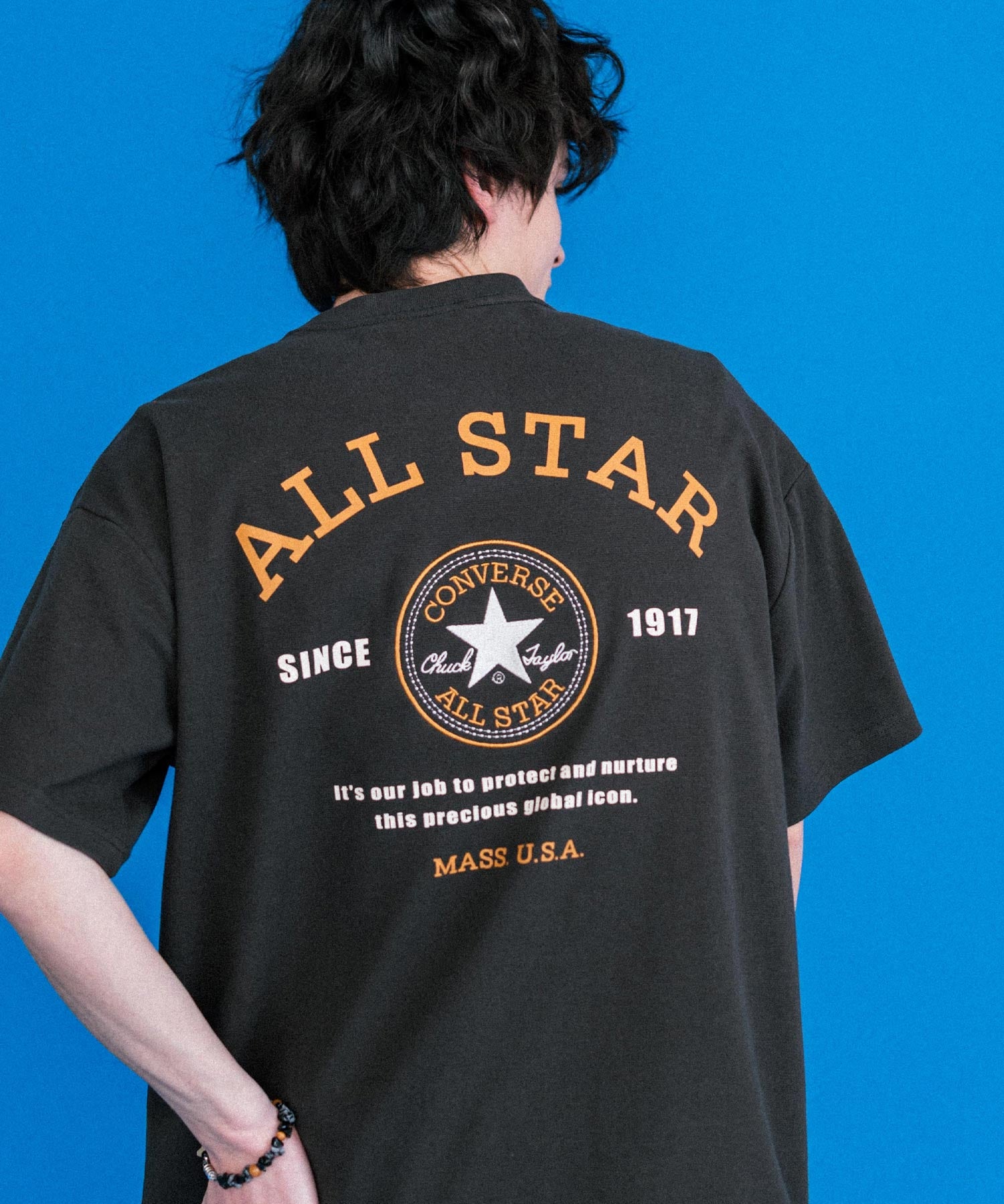 CONVERSE コンバース オーバーサイズフライスバックグラフィッククルーネック半袖Tシャツ 15726