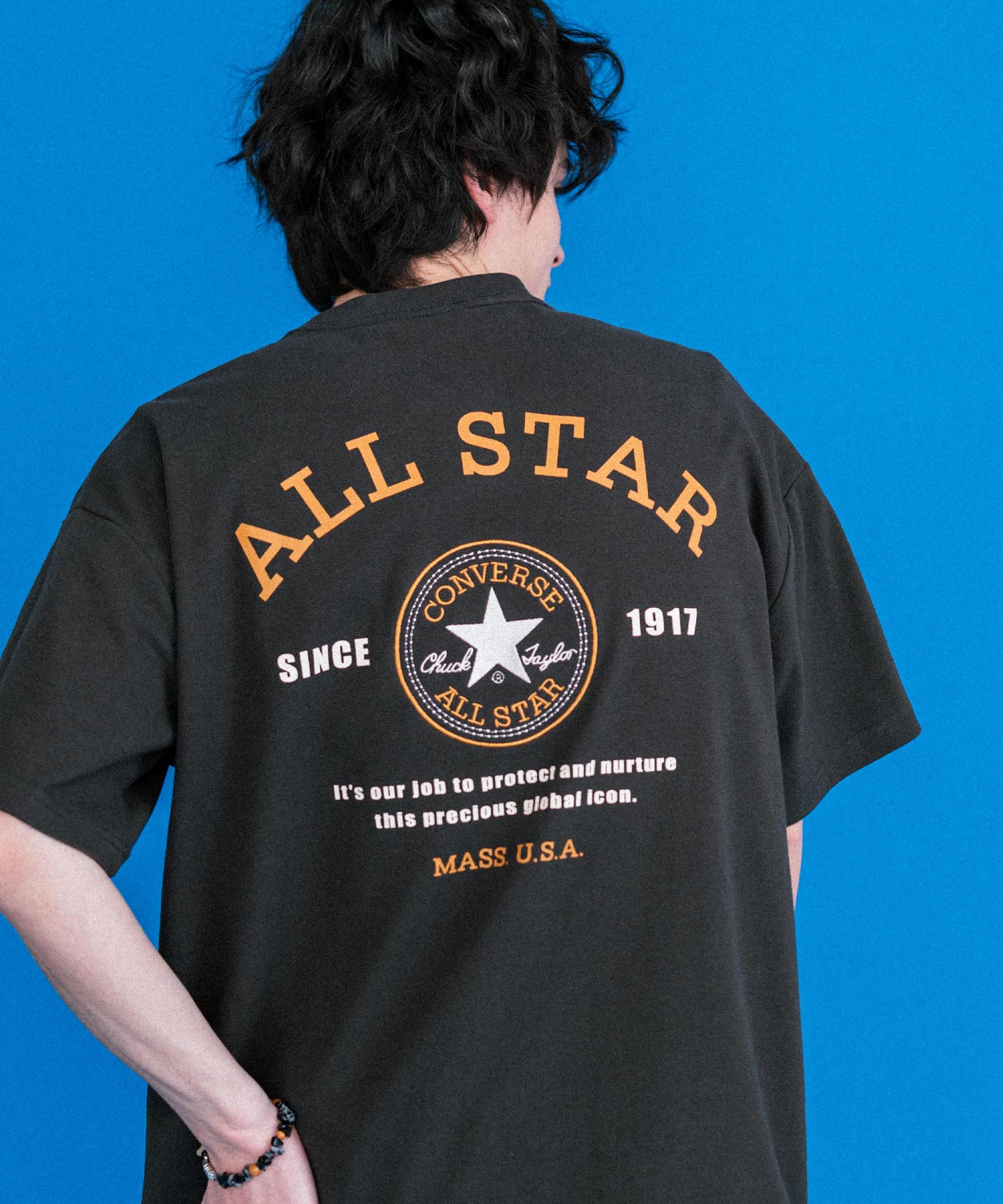CONVERSE コンバース オーバーサイズフライスバックグラフィッククルーネック半袖Tシャツ 15726