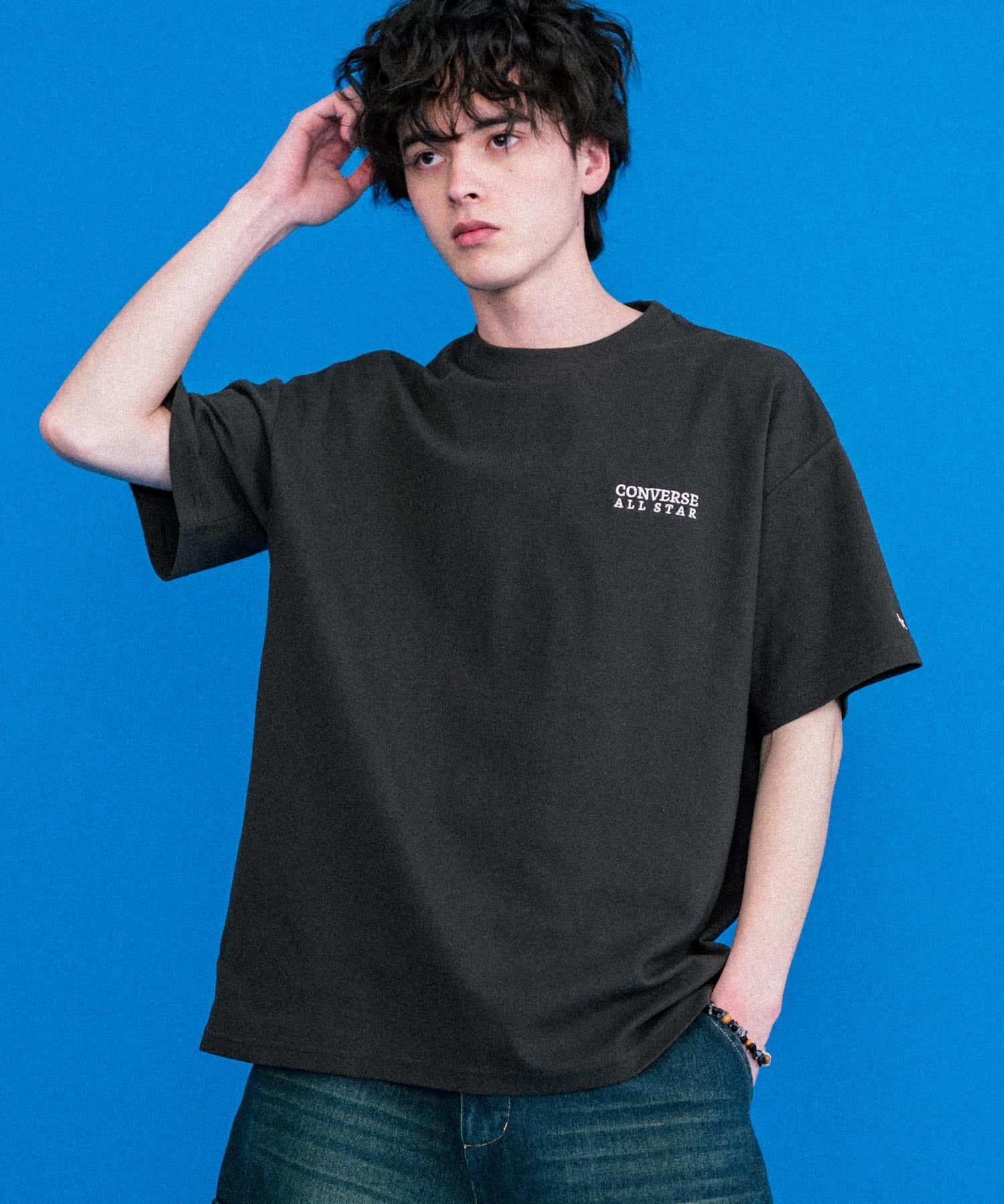 CONVERSE コンバース オーバーサイズフライスバックグラフィッククルーネック半袖Tシャツ 15726