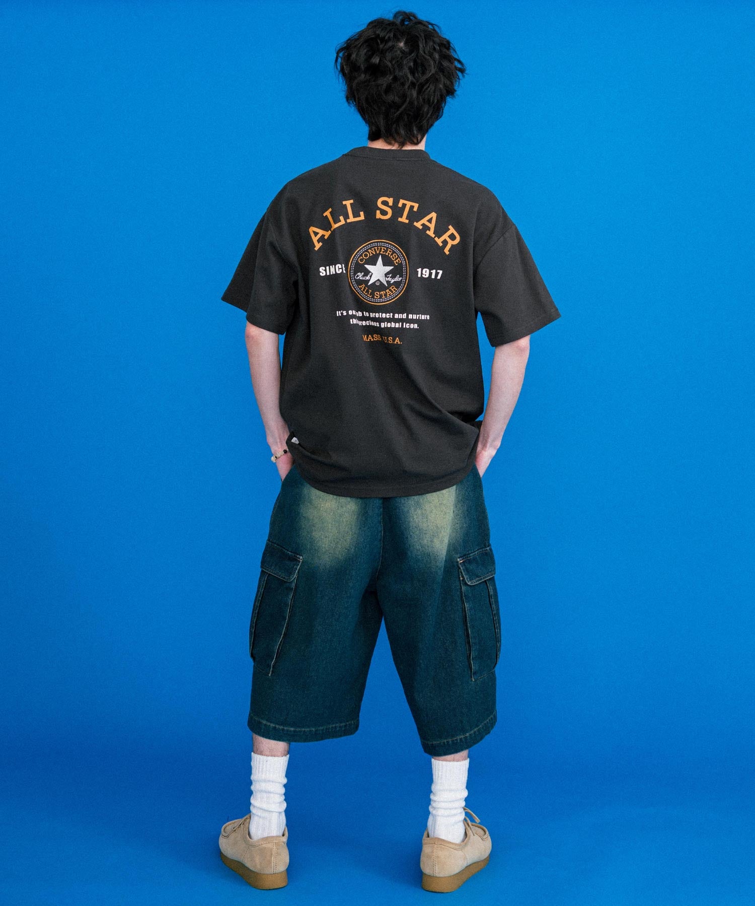 CONVERSE コンバース オーバーサイズフライスバックグラフィッククルーネック半袖Tシャツ 15726