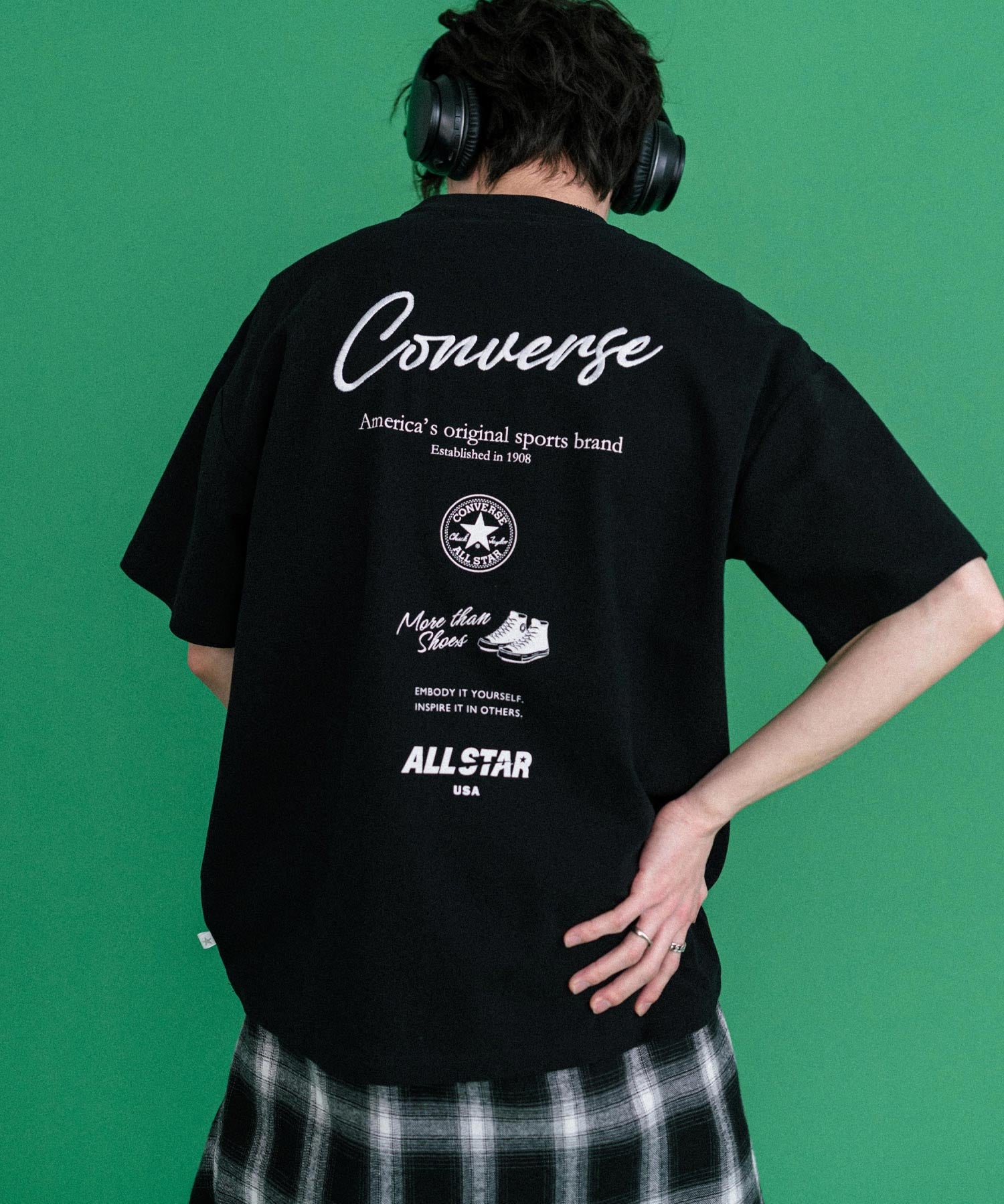 CONVERSE コンバース オーバーサイズフライスバックグラフィッククルーネック半袖Tシャツ 15726
